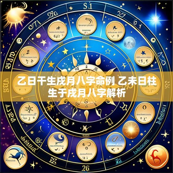 乙日干生戌月八字命例 乙未日柱生于戌月八字解析