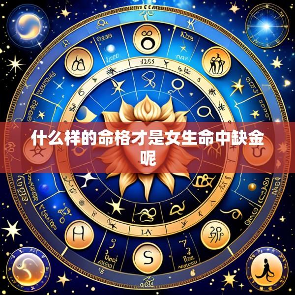 什么样的命格才是女生命中缺金呢