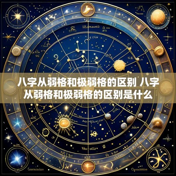 八字从弱格和极弱格的区别 八字从弱格和极弱格的区别是什么