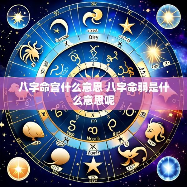八字命宫什么意思 八字命弱是什么意思呢