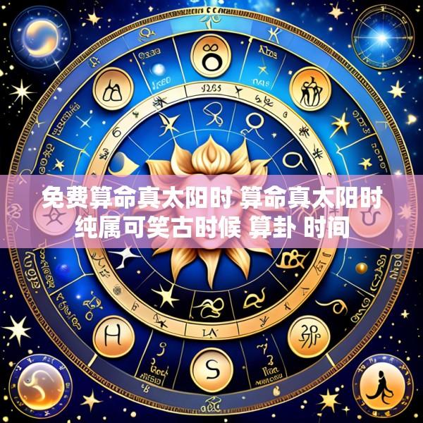 免费算命真太阳时 算命真太阳时纯属可笑古时候 算卦 时间