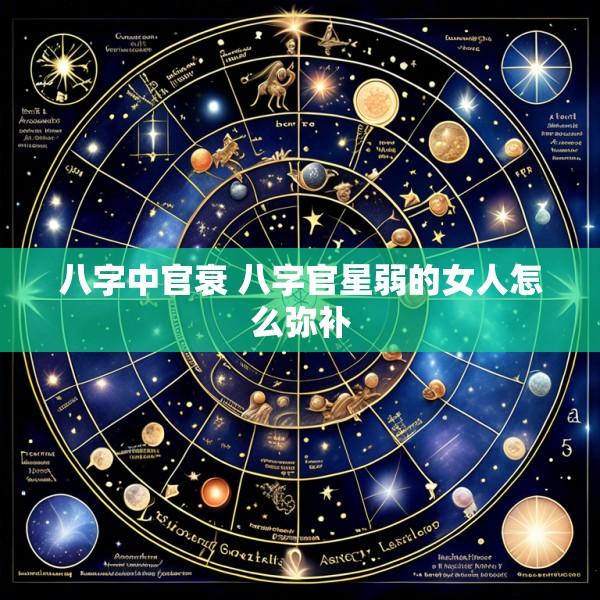 八字中官衰 八字官星弱的女人怎么弥补