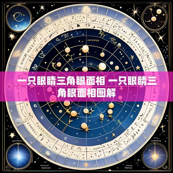 一只眼睛三角眼面相 一只眼睛三角眼面相图解