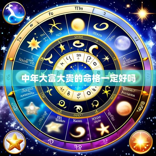 中年大富大贵的命格一定好吗