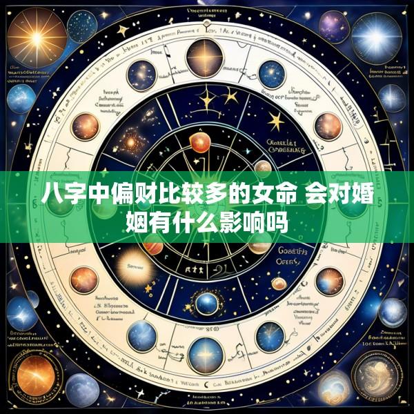 八字中偏财比较多的女命 会对婚姻有什么影响吗