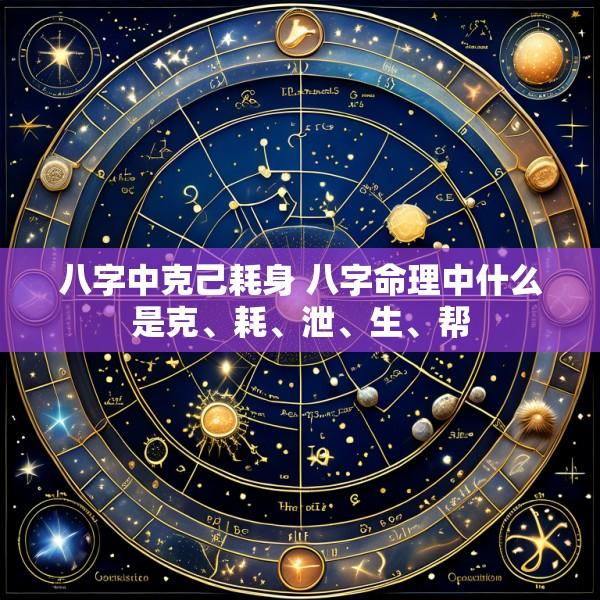 八字中克己耗身 八字命理中什么是克、耗、泄、生、帮