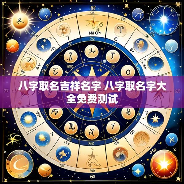 八字取名吉祥名字 八字取名字大全免费测试