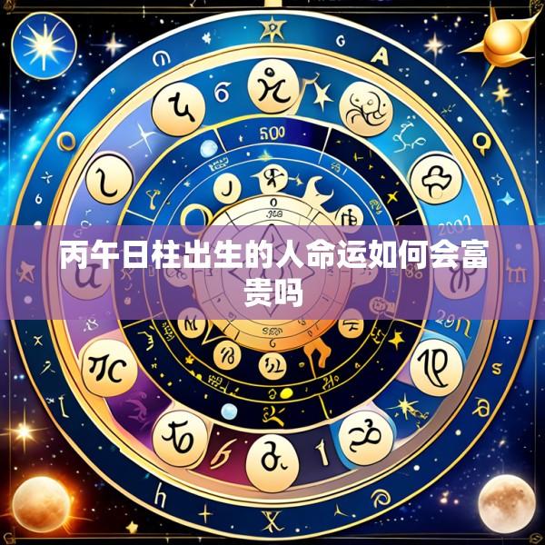 丙午日柱出生的人命运如何会富贵吗