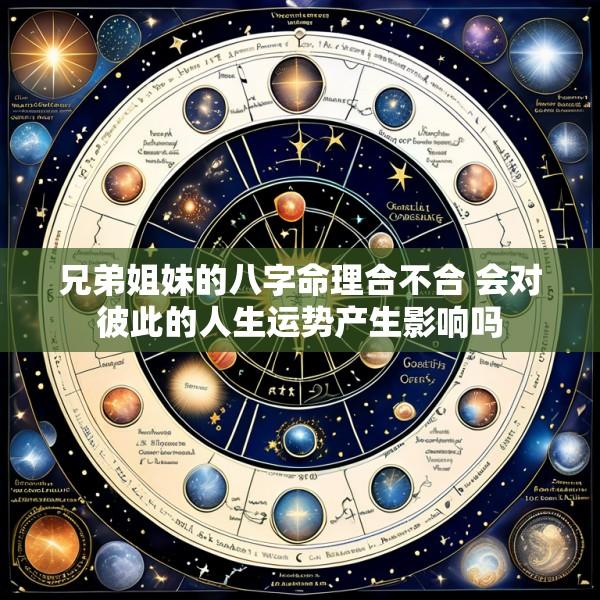 兄弟姐妹的八字命理合不合 会对彼此的人生运势产生影响吗