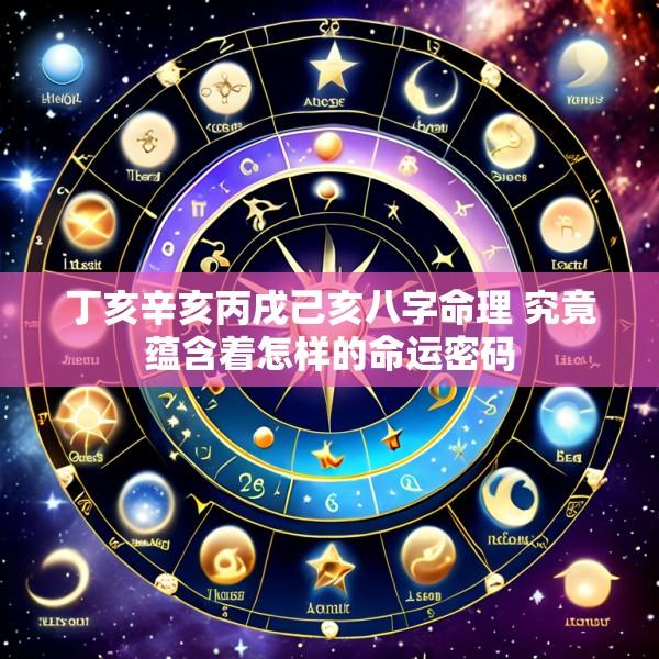 丁亥辛亥丙戌己亥八字命理 究竟蕴含着怎样的命运密码