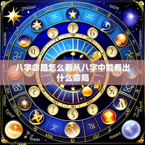八字命局怎么看从八字中能看出什么命局