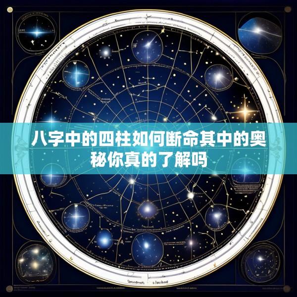 八字中的四柱如何断命其中的奥秘你真的了解吗