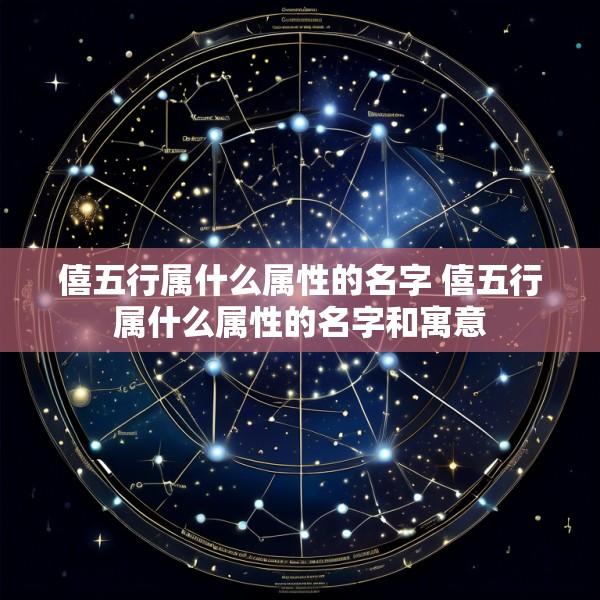 僖五行属什么属性的名字 僖五行属什么属性的名字和寓意
