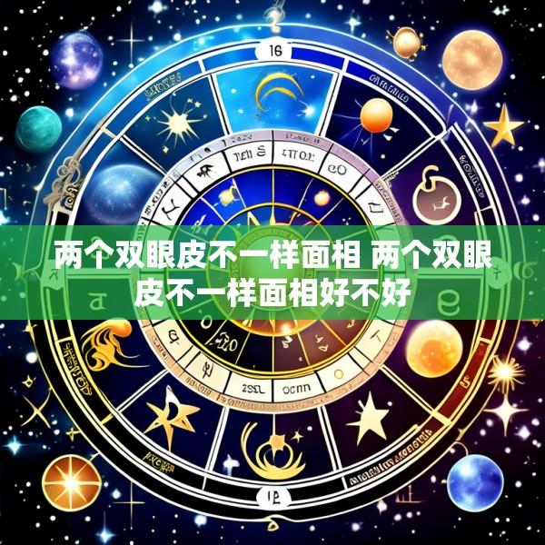 两个双眼皮不一样面相 两个双眼皮不一样面相好不好
