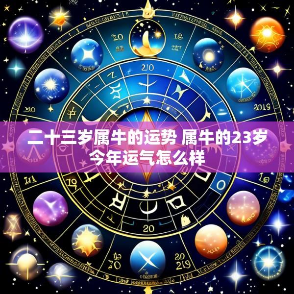 二十三岁属牛的运势 属牛的23岁今年运气怎么样