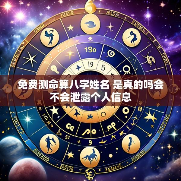免费测命算八字姓名 是真的吗会不会泄露个人信息