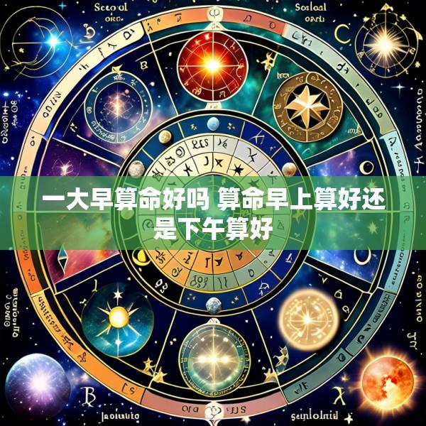 一大早算命好吗 算命早上算好还是下午算好