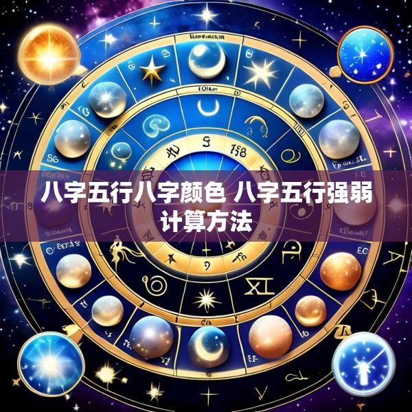 八字五行八字颜色 八字五行强弱计算方法
