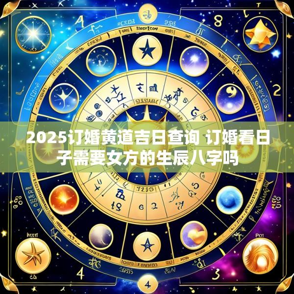 2025订婚黄道吉日查询 订婚看日子需要女方的生辰八字吗