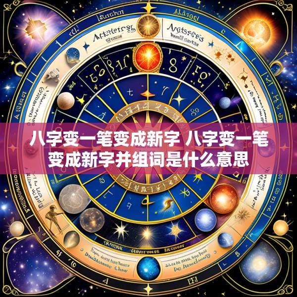 八字变一笔变成新字 八字变一笔变成新字并组词是什么意思