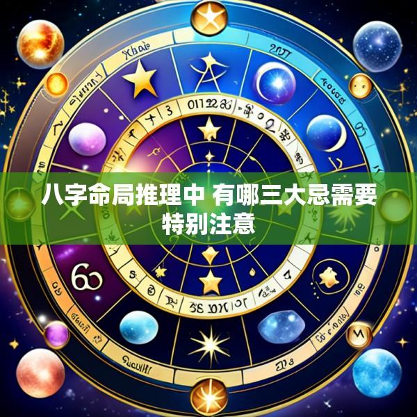 八字命局推理中 有哪三大忌需要特别注意