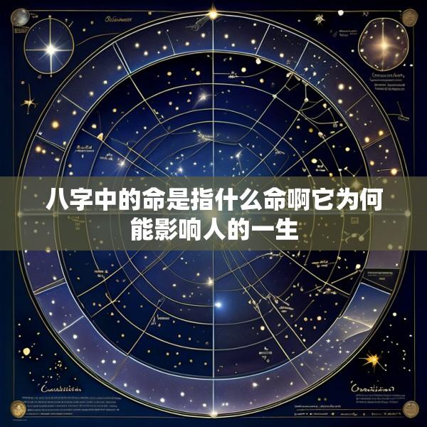 八字中的命是指什么命啊它为何能影响人的一生