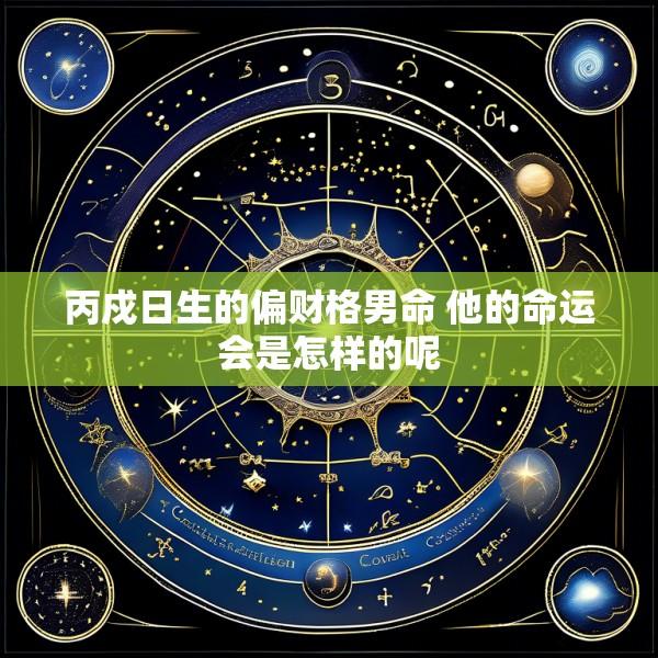 丙戍日生的偏财格男命 他的命运会是怎样的呢