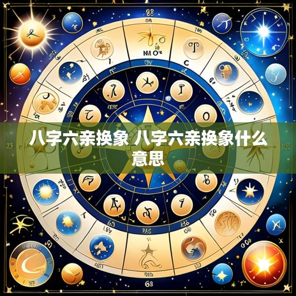 八字六亲换象 八字六亲换象什么意思