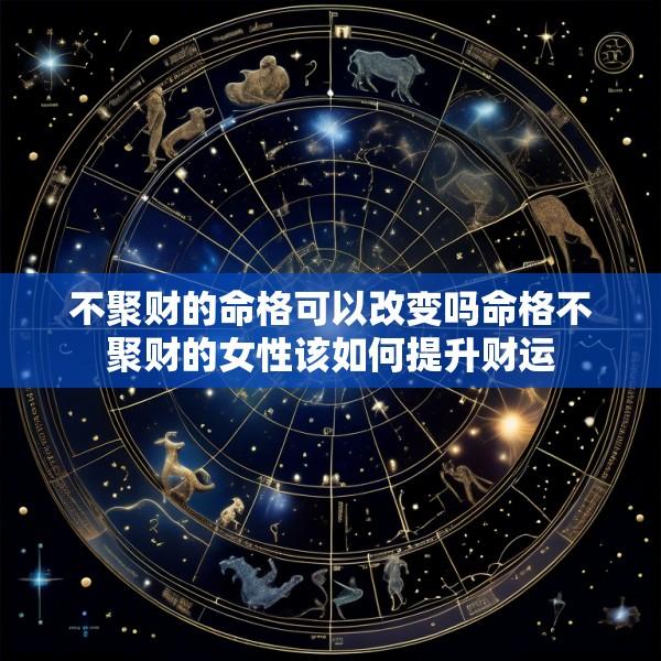 不聚财的命格可以改变吗命格不聚财的女性该如何提升财运