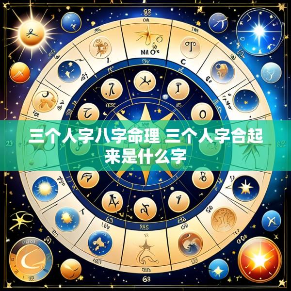 三个人字八字命理 三个人字合起来是什么字