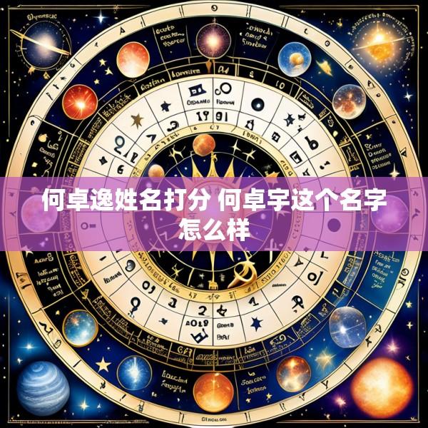 何卓逸姓名打分 何卓宇这个名字怎么样