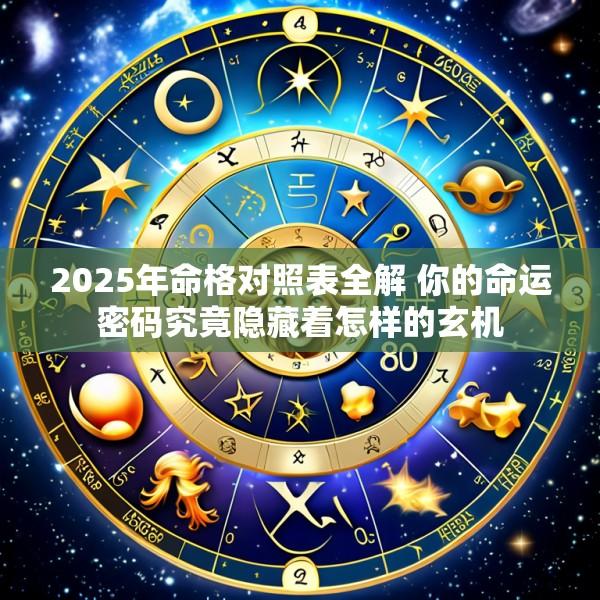 2025年命格对照表全解 你的命运密码究竟隐藏着怎样的玄机