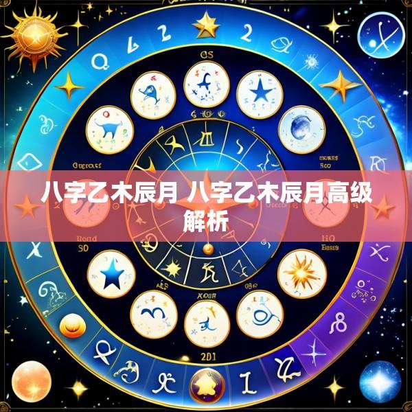 八字乙木辰月 八字乙木辰月高级解析