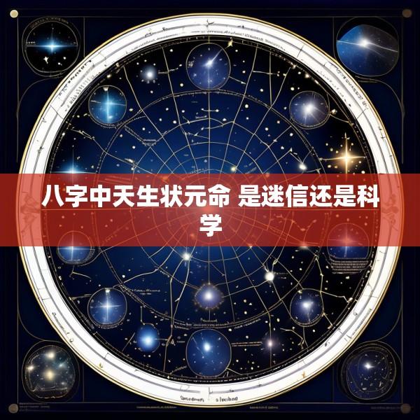 八字中天生状元命 是迷信还是科学