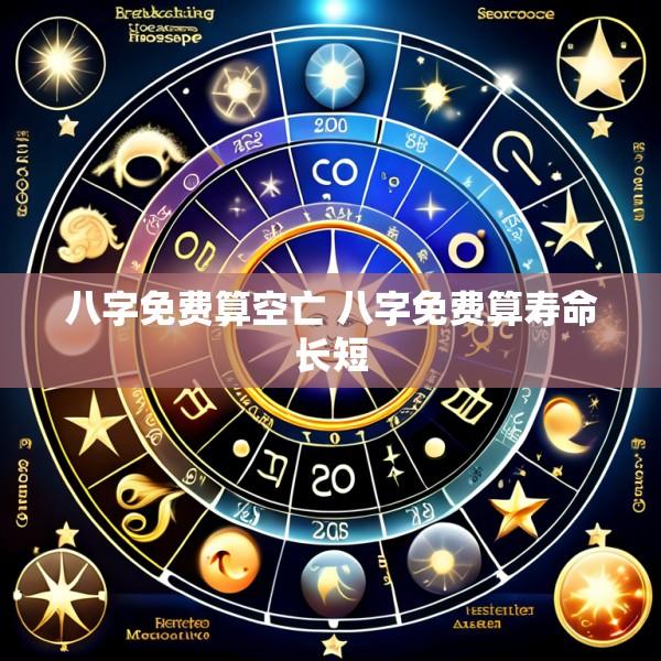 八字免费算空亡 八字免费算寿命长短