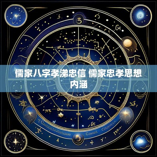 儒家八字孝涕忠信 儒家忠孝思想内涵