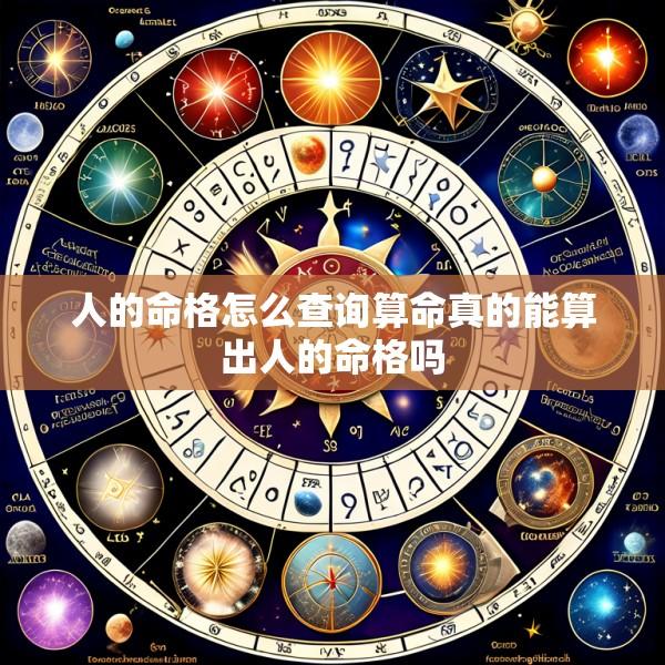 人的命格怎么查询算命真的能算出人的命格吗