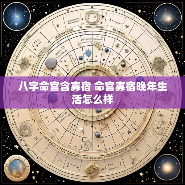 八字命宫含寡宿 命宫寡宿晚年生活怎么样