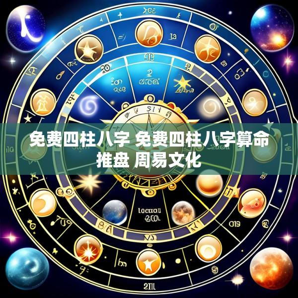 免费四柱八字 免费四柱八字算命推盘 周易文化