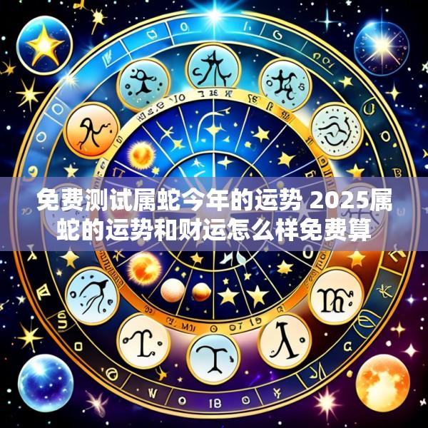 免费测试属蛇今年的运势 2025属蛇的运势和财运怎么样免费算