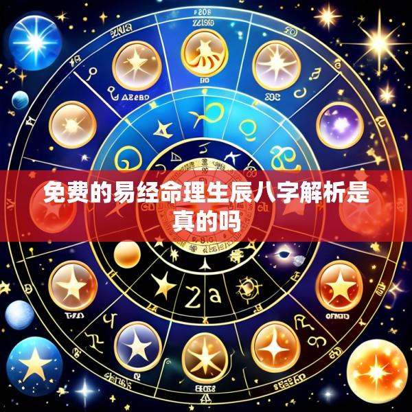 免费的易经命理生辰八字解析是真的吗