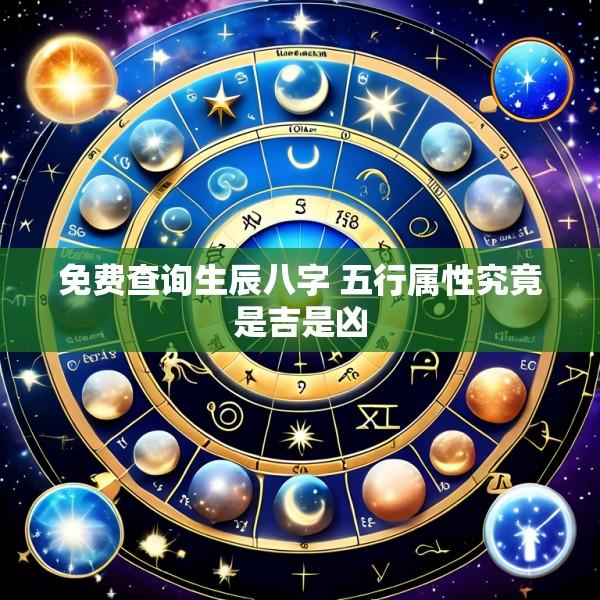 免费查询生辰八字 五行属性究竟是吉是凶
