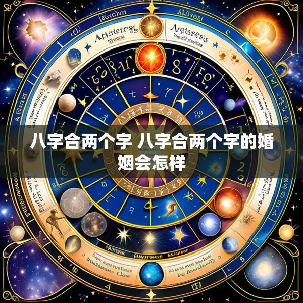 八字合两个字 八字合两个字的婚姻会怎样