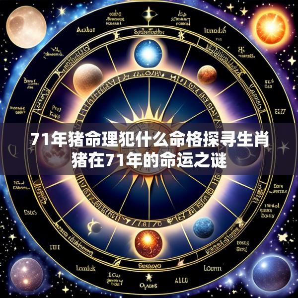 71年猪命理犯什么命格探寻生肖猪在71年的命运之谜