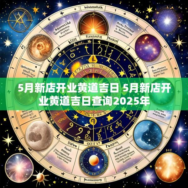 5月新店开业黄道吉日 5月新店开业黄道吉日查询2025年