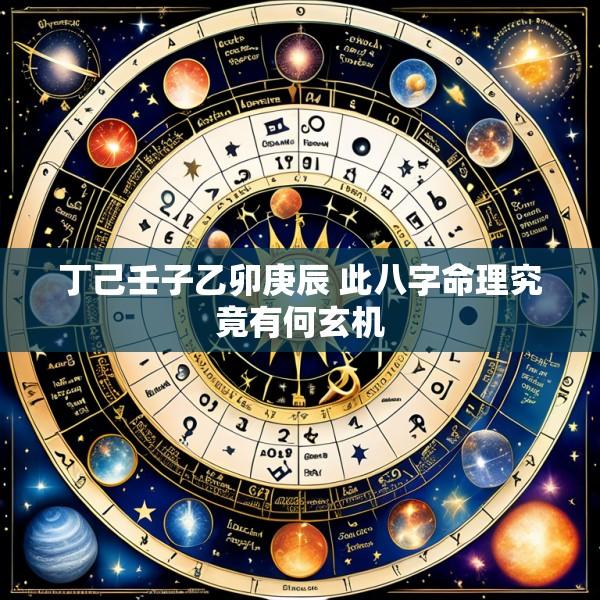 丁己壬子乙卯庚辰 此八字命理究竟有何玄机