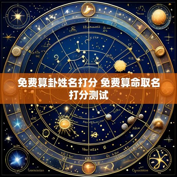 免费算卦姓名打分 免费算命取名打分测试