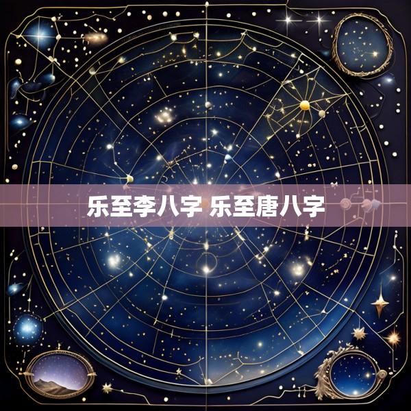 乐至李八字 乐至唐八字