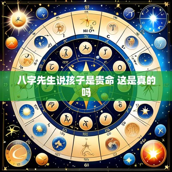 八字先生说孩子是贵命 这是真的吗