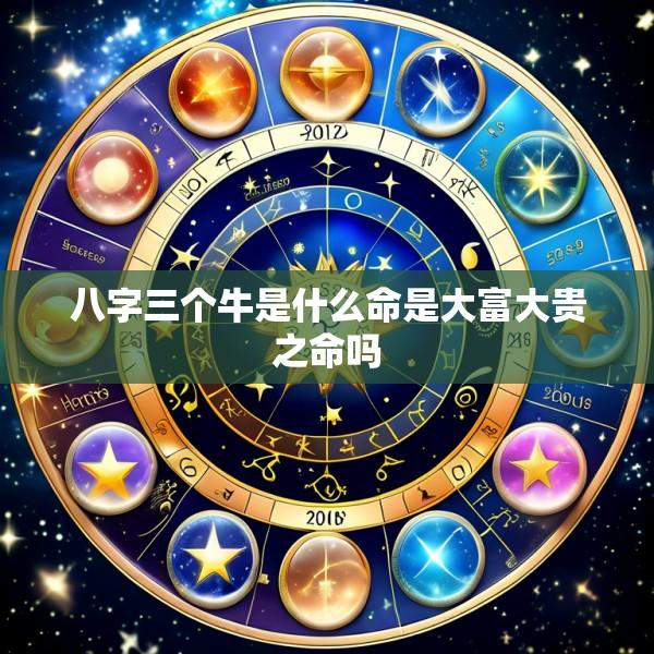 八字三个牛是什么命是大富大贵之命吗